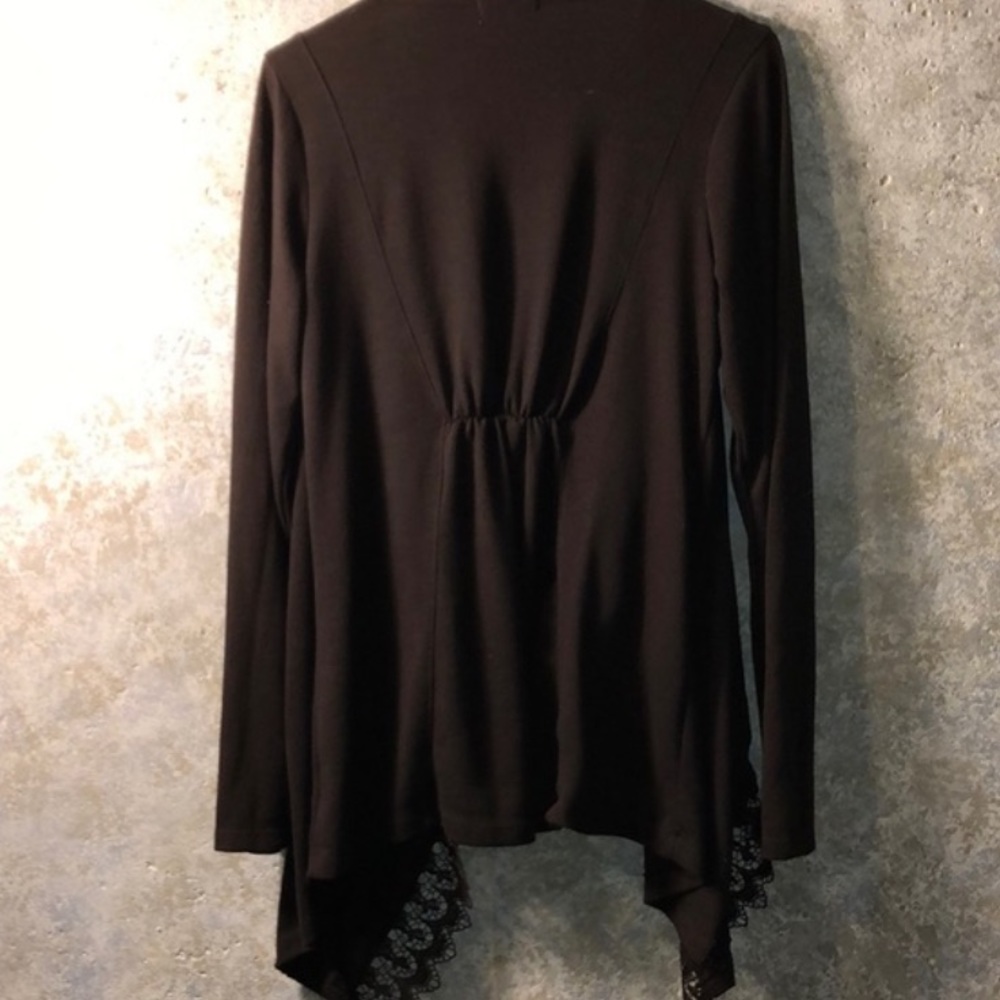 Chocolate brown lace cardigan - Picture 4 of 4